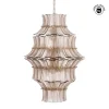 Lampa wisząca TEGOR 53 cm szare szkło