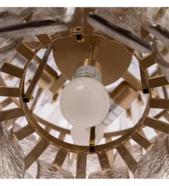 Lampa wisząca TEGOR 53 cm szare szkło