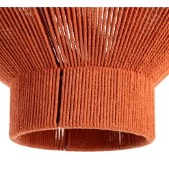 Lampa wisząca TEJA 25 cm lina papierowa ceglasty