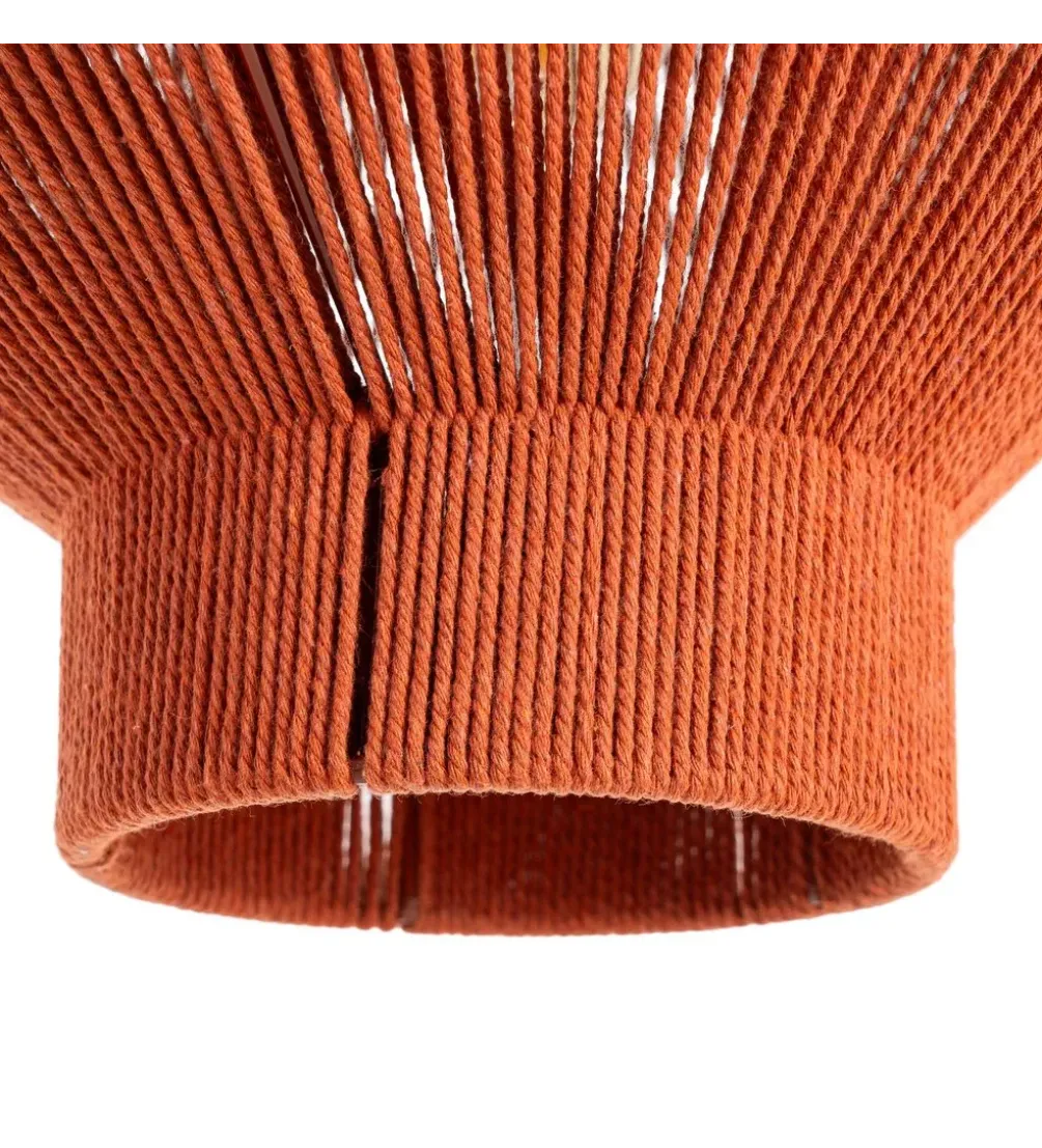 Lampa wisząca TEJA 25 cm lina papierowa ceglasty