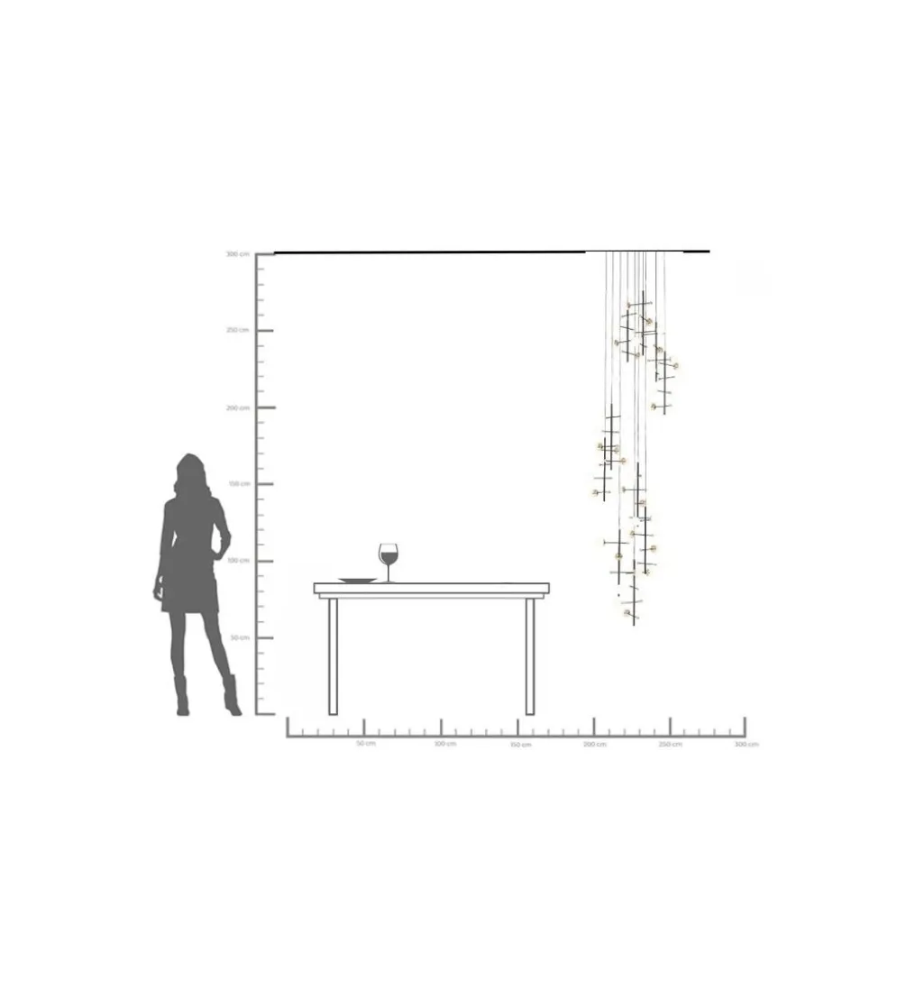Lampa wisząca TRAPEZ 280 cm