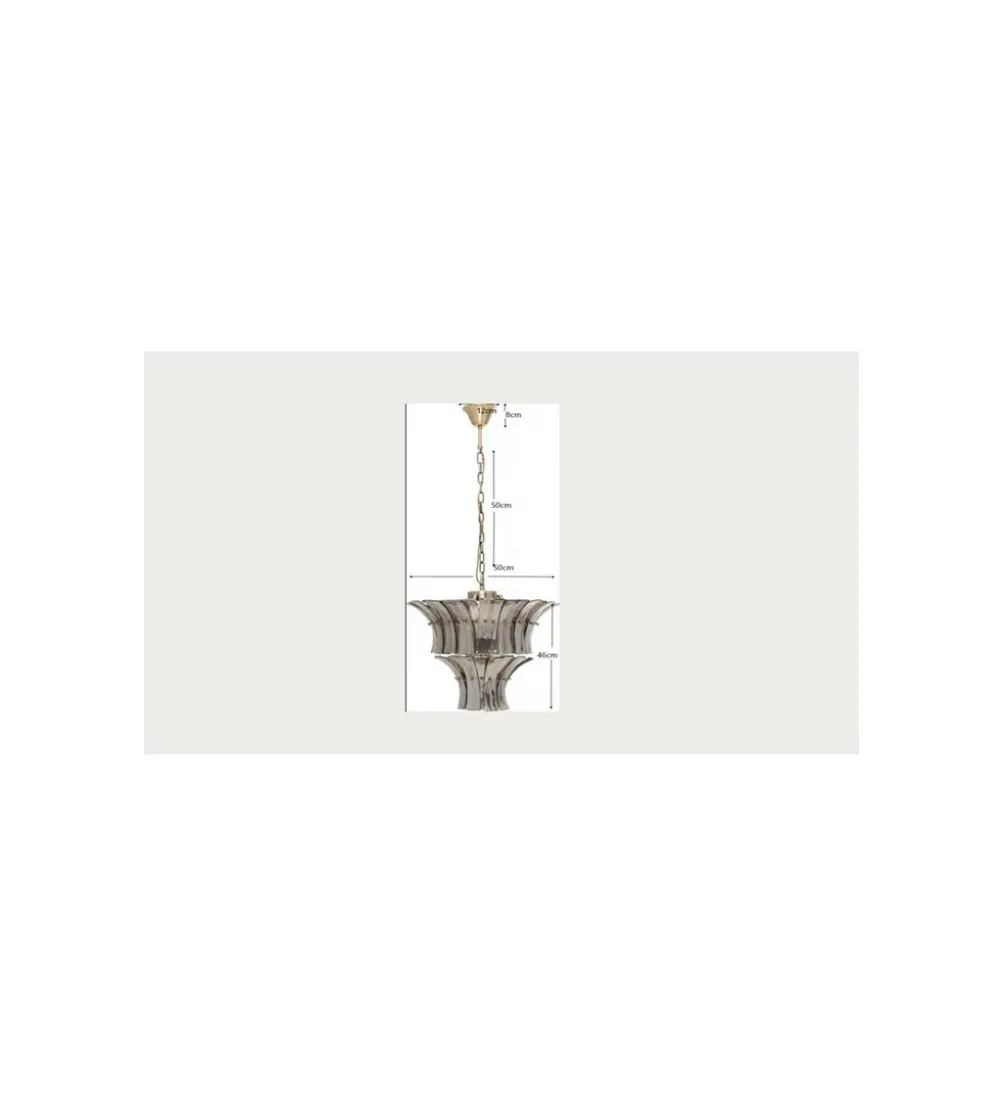 Lampa wisząca VENEZIA 50 cm smoke