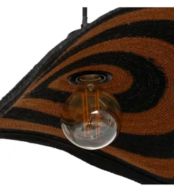 Lampa wisząca WRENKMA 75 cm pomarańczowo czarna