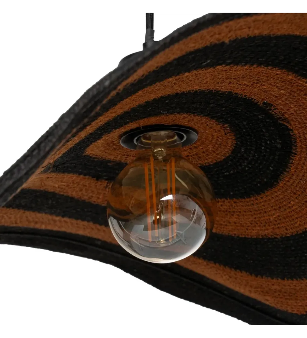 Lampa wisząca WRENKMA 75 cm pomarańczowo czarna