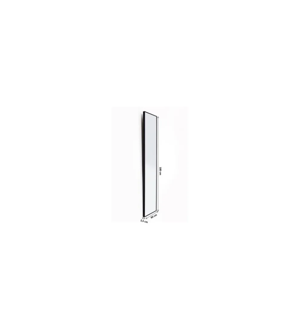 Lustro BELLA 60 x 180 cm czarne