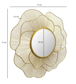 Lustro ścienne BLUME 77 cm złote