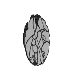 Lustro ścienne Pieces 100 cm czarne