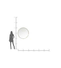 Lustro CURVE 100 cm mosiądź
