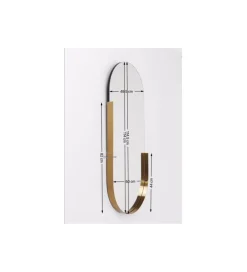 Lustro HIPSTER OVAL 50 x 114 cm złoty