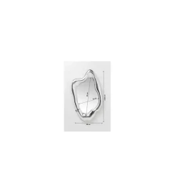 Lustro Hologram 117 cm x 68 cm srebrne