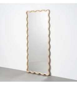Lustro JOMANEO 180 cm drewno paulowni naturalne