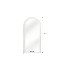 Lustro KIRAZ ART DECO 160 cm białe