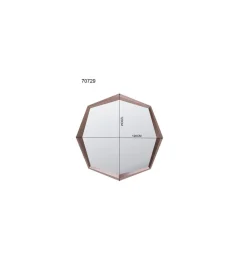 Lustro OCTAGON 120 x 120 cm kawowe