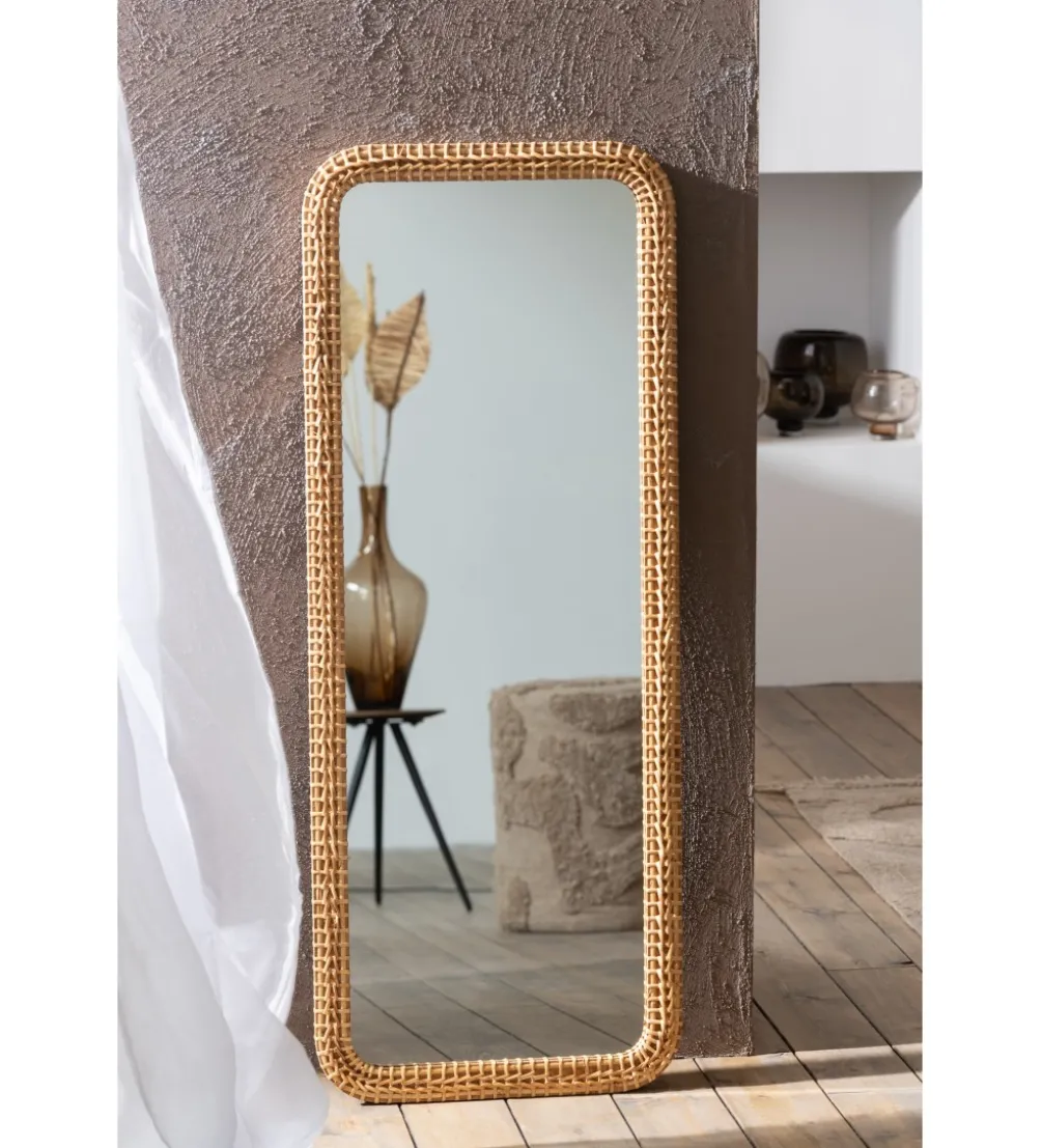 Lustro stojące RECTANGLE 122 cm naturalne