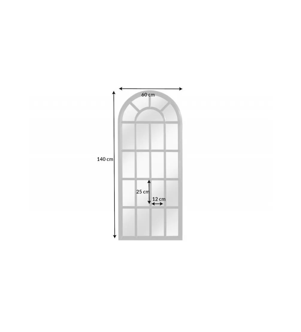 Lustro WINDOW 140 cm czarne