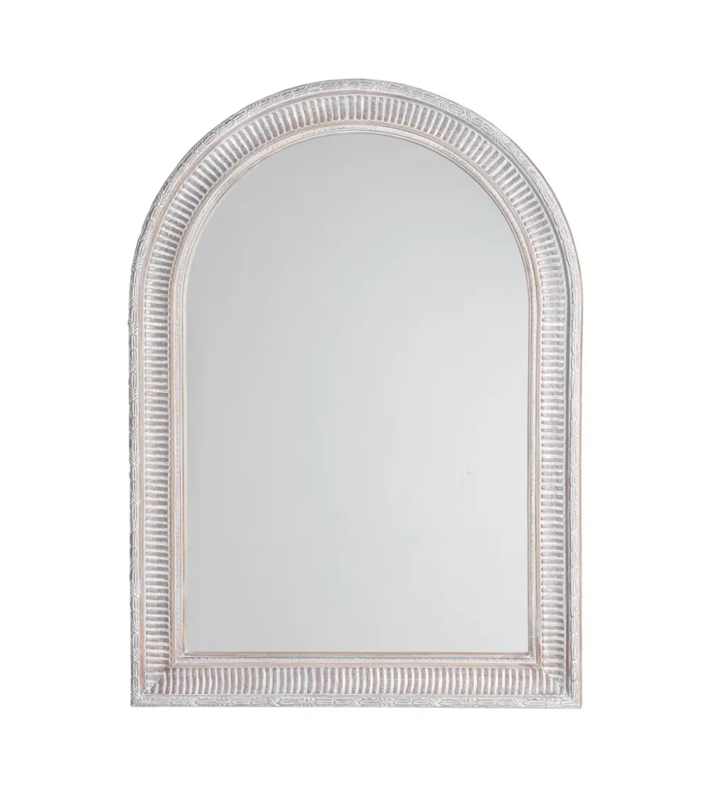 Lustro wiszące DEAY 106 cm drewno paulowni szare