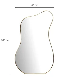 Lustro wiszące DEFORME 100 cm złote