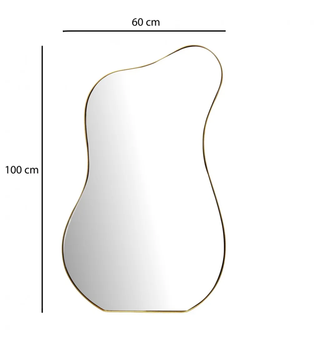 Lustro wiszące DEFORME 100 cm złote