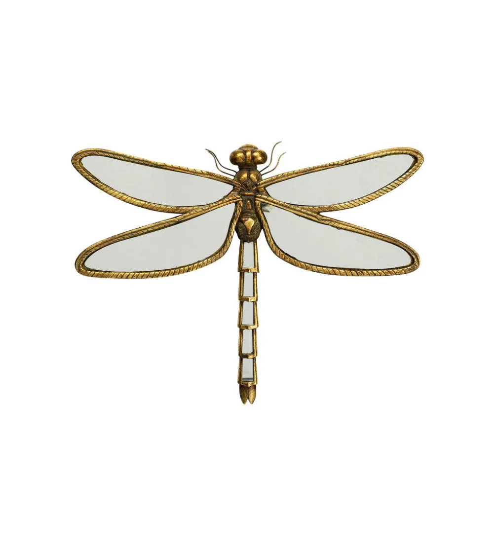 Lustro wiszące DRAGONFLY 46 x 36 cm stare złoto