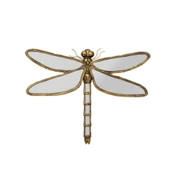 Lustro wiszące DRAGONFLY 70 x 54 cm stare złoto