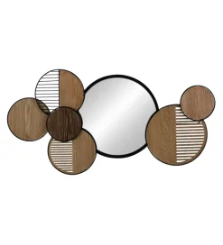 Lustro wiszące ESPEJONA 123 cm naturalne czarne