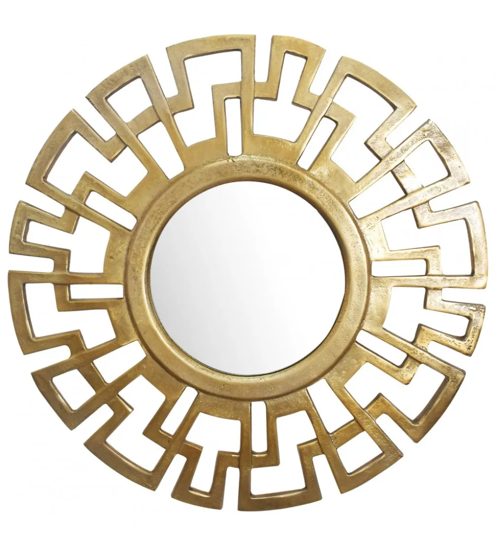 Lustro wiszące FLUR 60 cm antyczne antyczne złote
