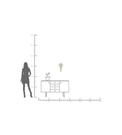 Lustro wiszące GIRAFFE 45 cm złote