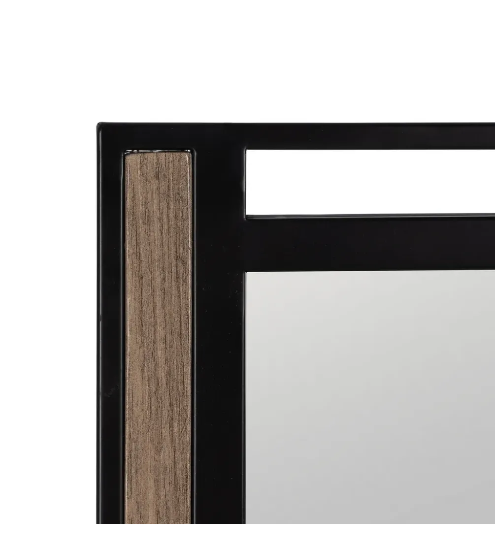 Lustro wiszące NAGATARO 45 x 100 cm czarne naturalne