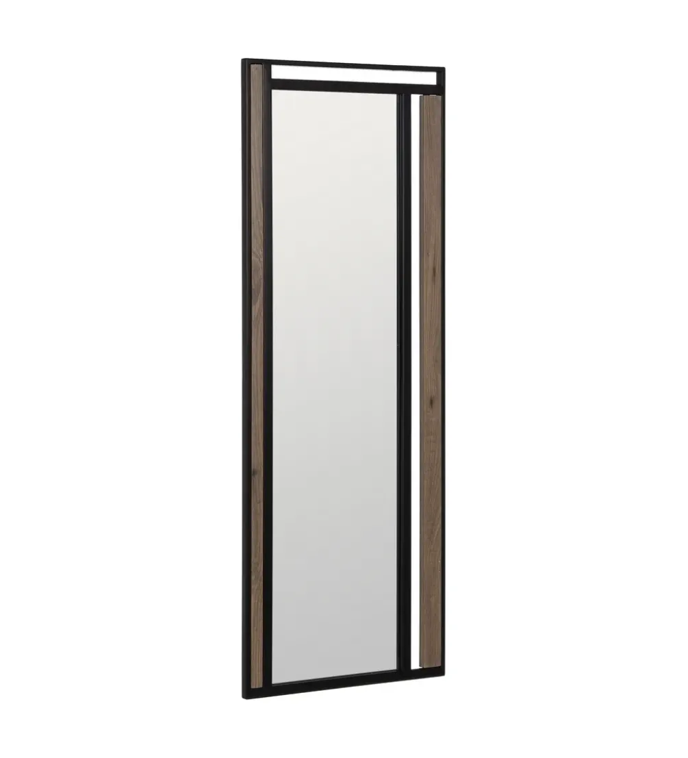 Lustro wiszące NAGATARO 45 x 100 cm czarne naturalne