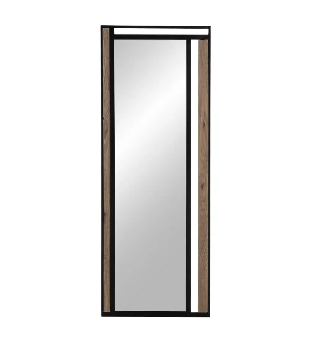 Lustro wiszące NAGATARO 45 x 100 cm czarne naturalne