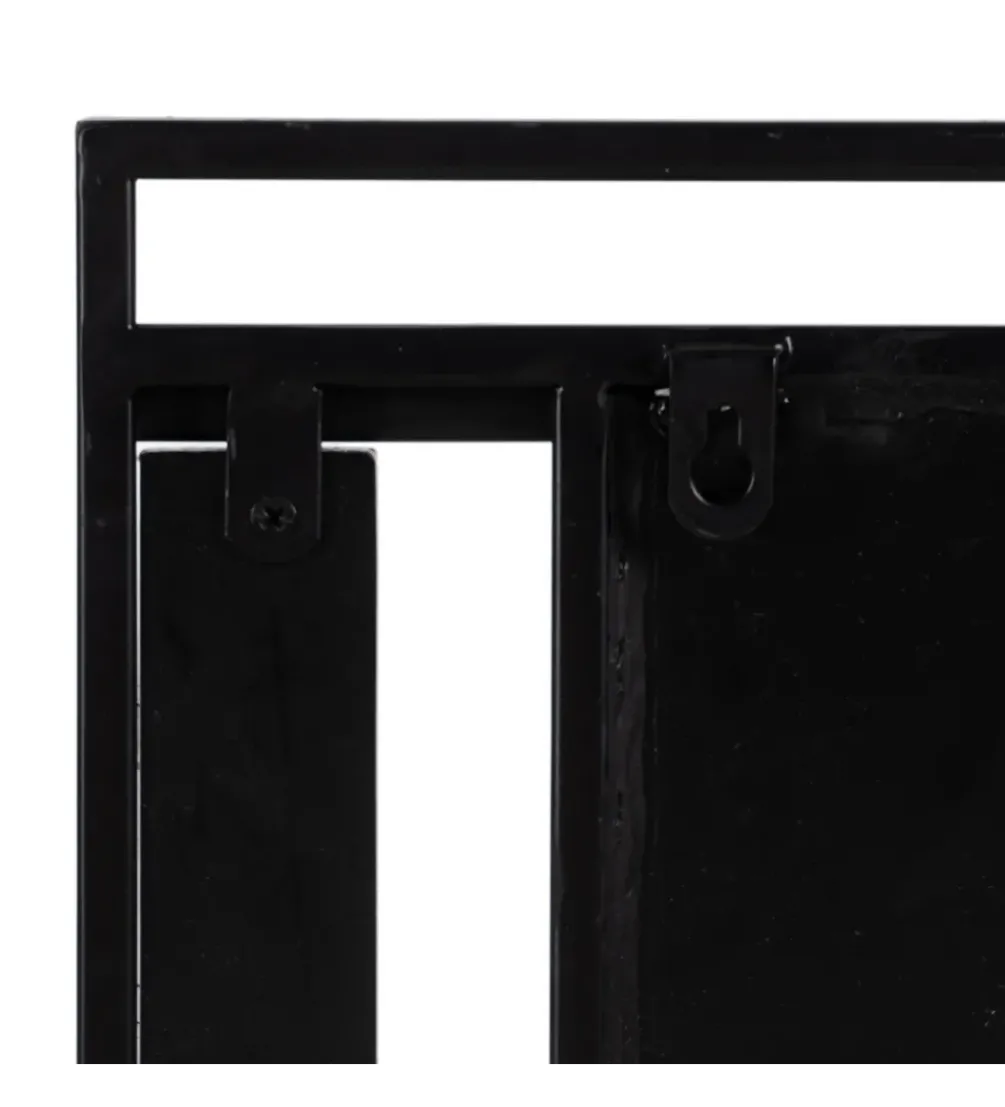 Lustro wiszące NAGATARO 45 x 100 cm czarne naturalne