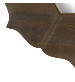 Lustro wiszące RETUNM 90 cm drewno mango