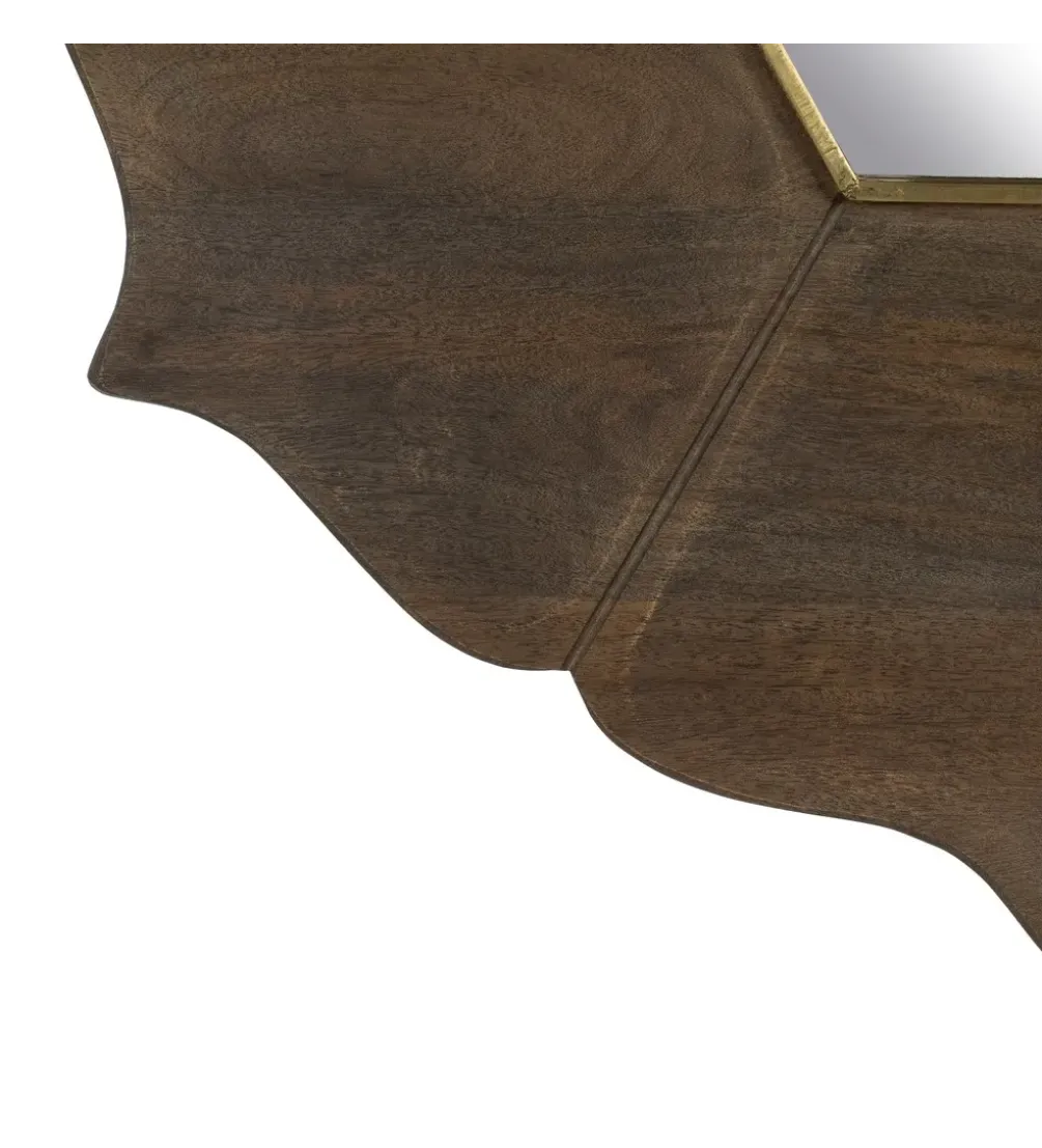 Lustro wiszące RETUNM 90 cm drewno mango