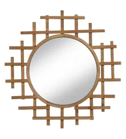 Lustro wiszące TIKITAK 64 cm drewno jodła