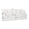 Modułowa sofa KILLIAN 94 cm z podłokietnikiem jasny beż
