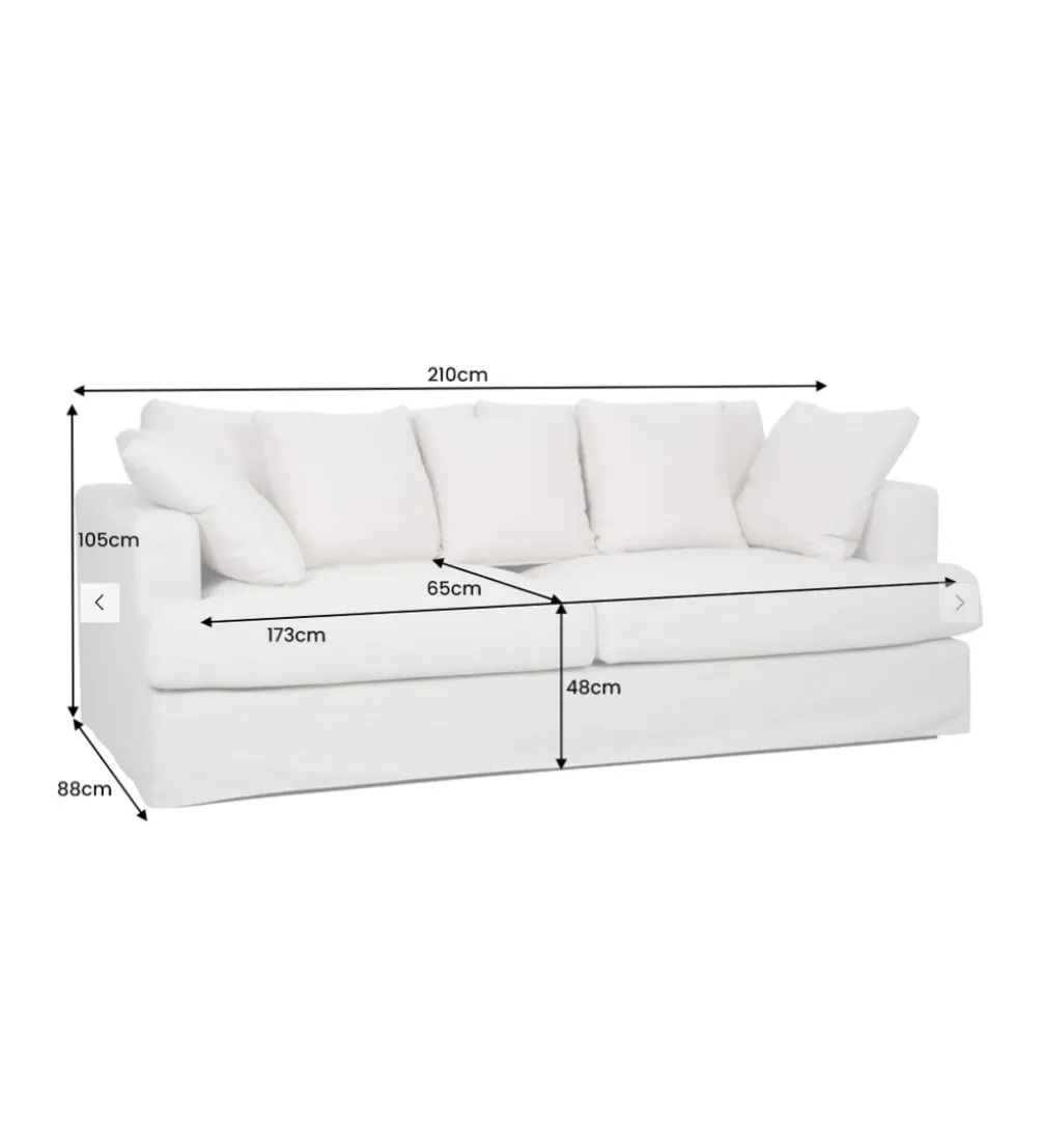 Modułowa sofa KILLIAN 94 cm z podłokietnikiem jasny beż