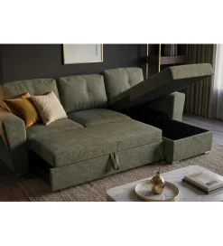 Narożnik APARTMENT 245 cm z funkcją spania zielony