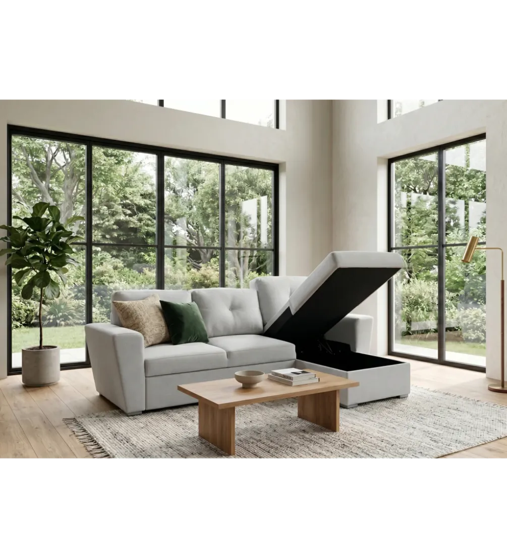 Narożnik APARTMENT 245 cm z funkcją spania beżowy