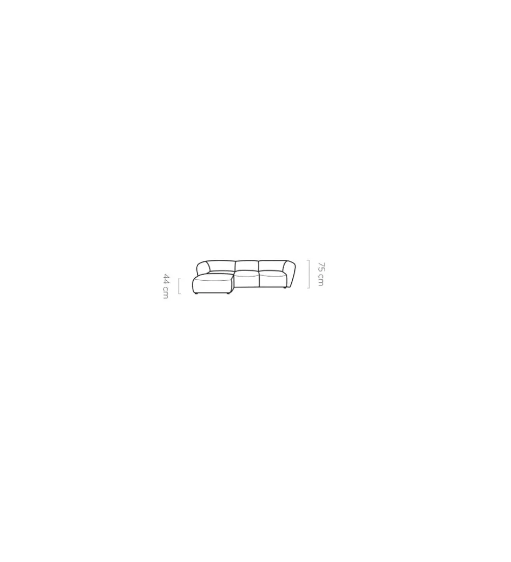 Narożnik BAHAMA Candelo MINI A 308 cm z ottomaną 172 cm