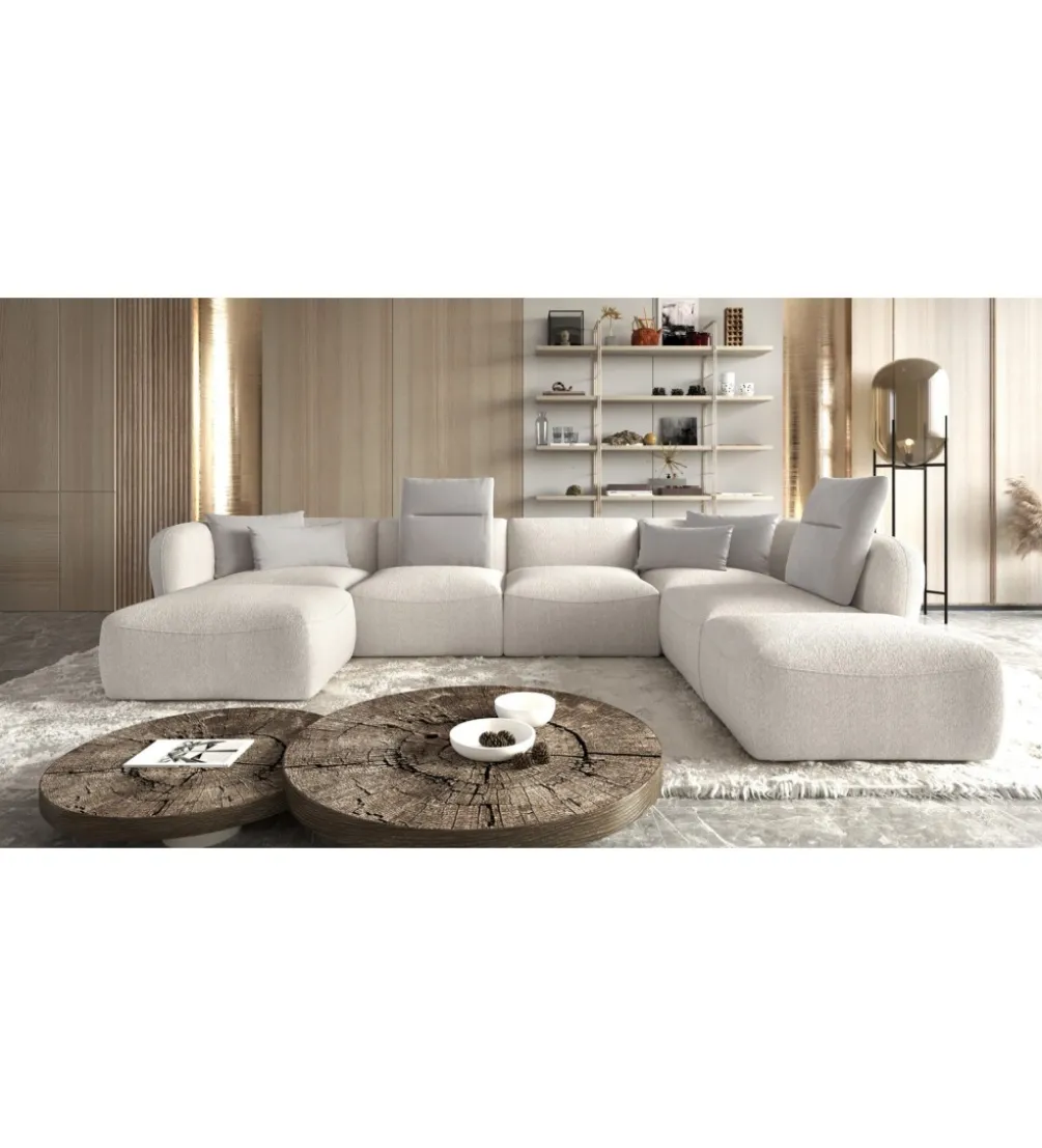 Narożnik BAHAMA Candelo XL 372 cm z ottomaną otwartą 172 cm