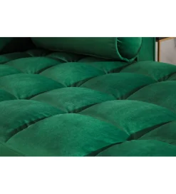 Narożnik CANIS velvet 260 cm ciemnozielony