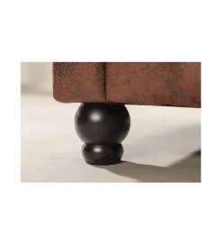 Narożnik Chesterfield 270 cm antyczny brąz lewostronny