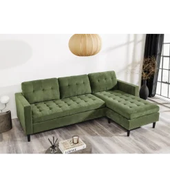 Narożnik STOCKHOLM 220 cm 3-osobowy zielony