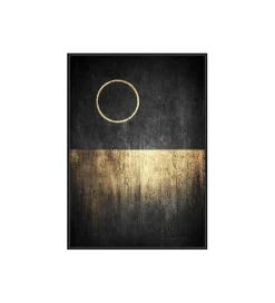 Obraz ABSTRAN 102 x 142 cm czarno złoty