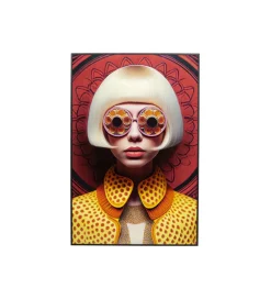 Obraz FANCY BLONDE LADY LED 75 x 55 cm