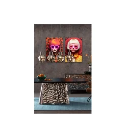 Obraz FANCY RED LADY LED 120 x 80 cm