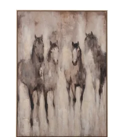 Obraz HORSE 142 x 102 cm beżowy