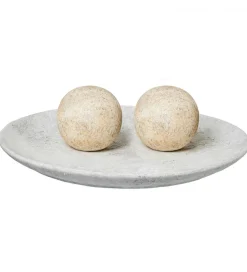 Ozdoba RUSTIC 10 cm ceramiczna kula biała