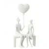 Ozdoba Sitting Heart Ballon biała