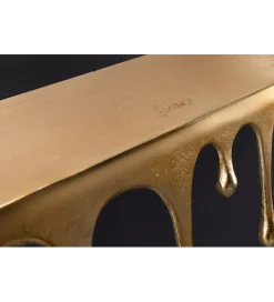 Ozdoba ścienna LIQUID LINE 60 cm antyczne złoto